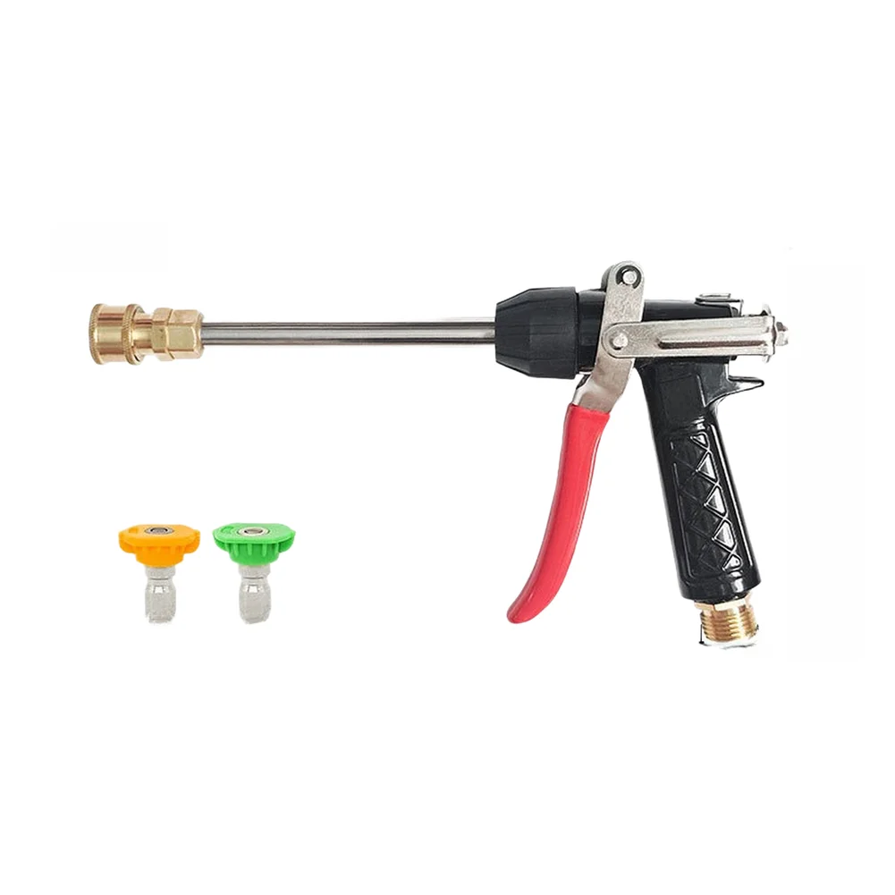 High Pressure Car Wash Sprayer with 15 Degree Brass Nozzle and Extended Ergonomic Wand for Efficient Vehicle Cleaning