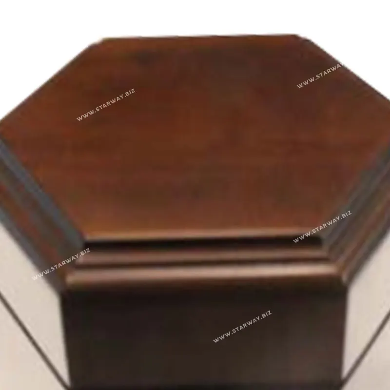 U1008 RTS Western Style Wood Cremation Urn Human Ash Funeral Supplies Wholesale Cheap and Fine Pet Urn Made of Poplar Wood