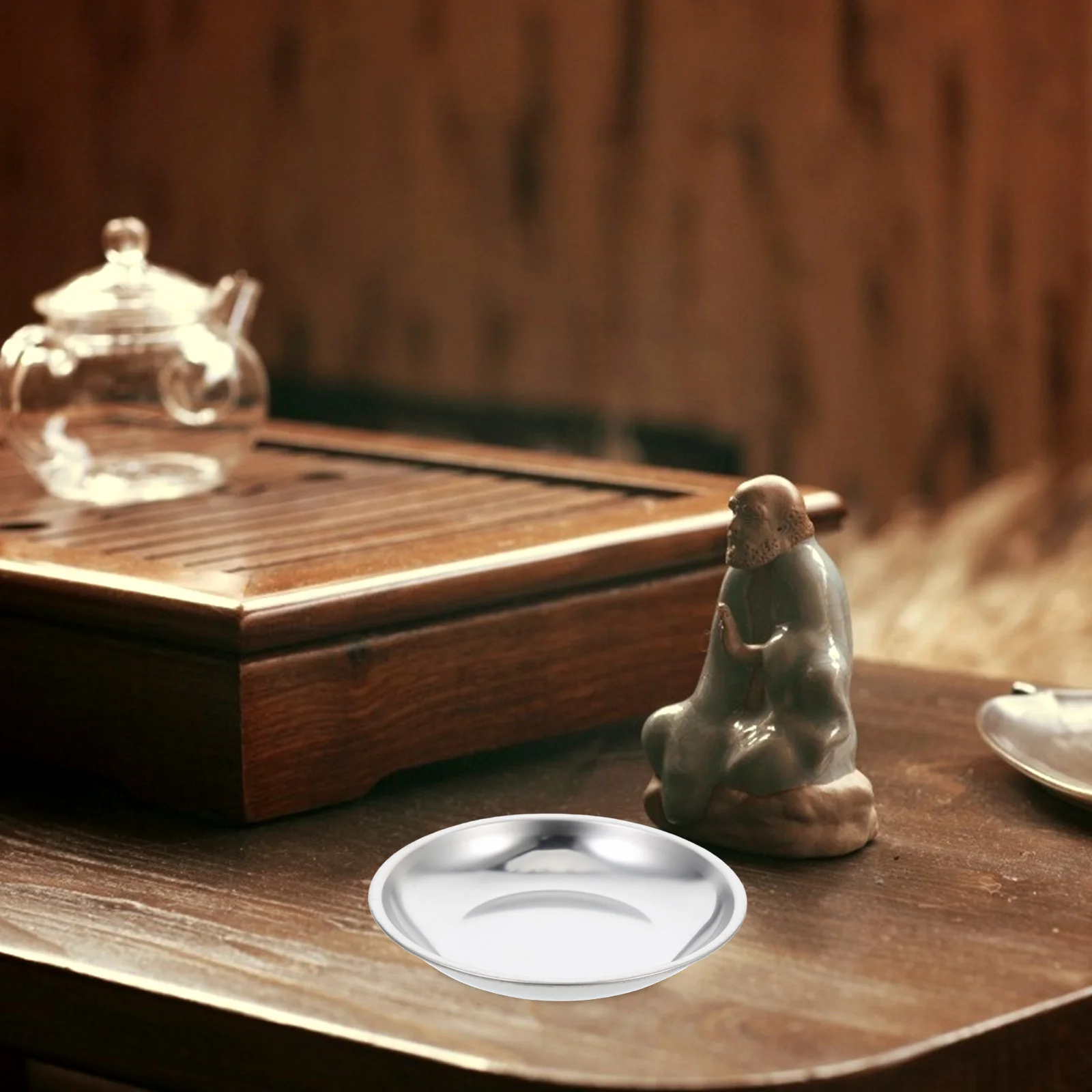 

Stainless Steel Tea Bag Dish Drip Tray Holder Organiser Teapot Coaster Storage Metal Household Tea Accessories