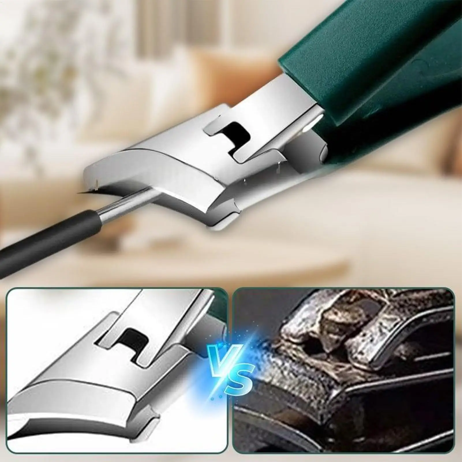 Nagelknipper Eagle Snavel Nagelknipper Set Roestvrij staal Schuin gereedschap met anti-spatontwerp voor vrouwen Ouderen Volwassenen Manicure