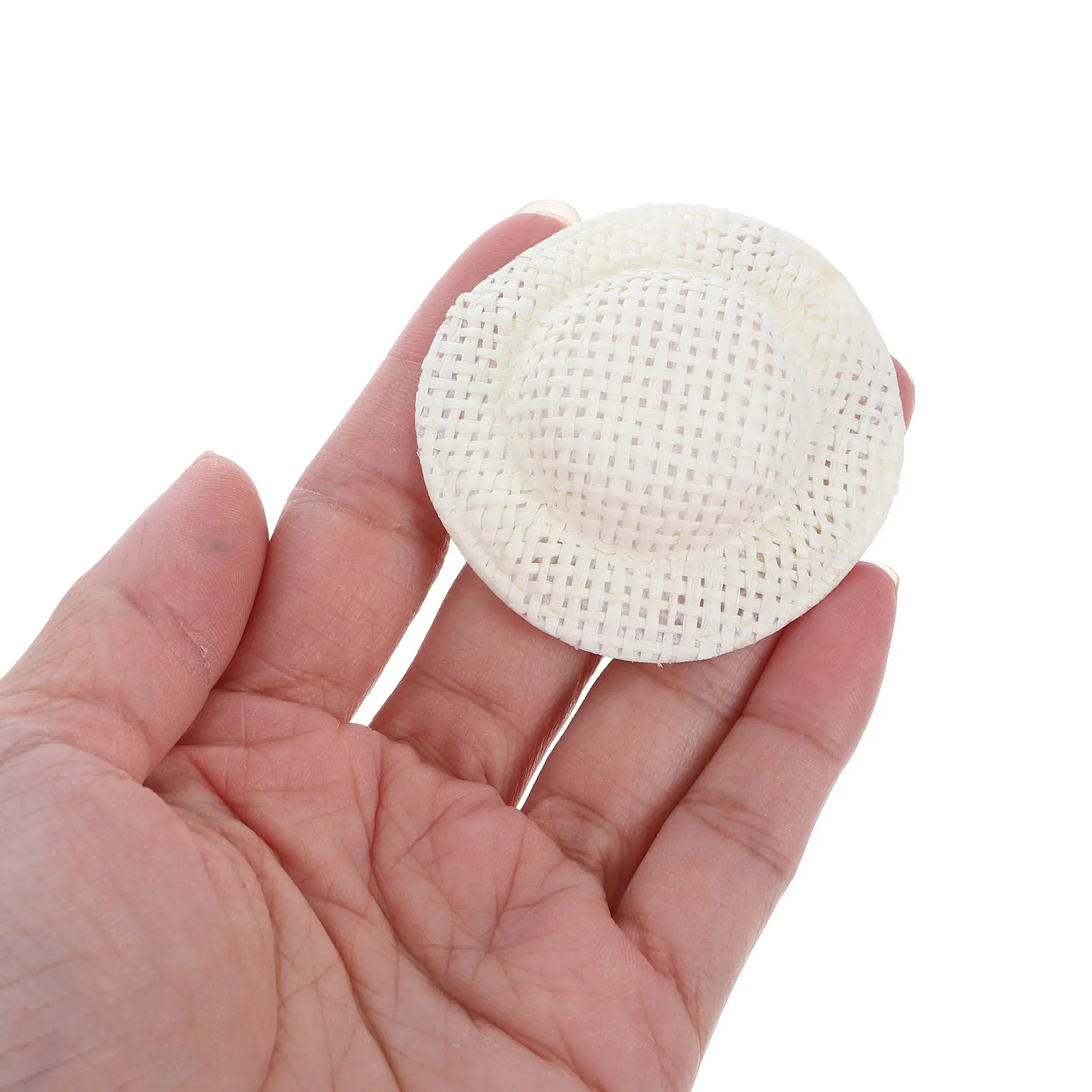 12 piezas de sombreros pequeños en miniatura decorados para manualidades, accesorios para fotos en color beige