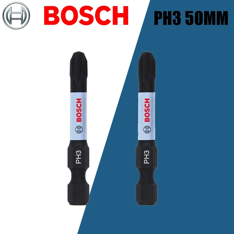 Сверло ударное BOSCH PH1/2/3 PZ2/3 50 мм, высокоскоростная стальная износостойкая плотничная долота, аксессуары для электроинструментов, оригинал