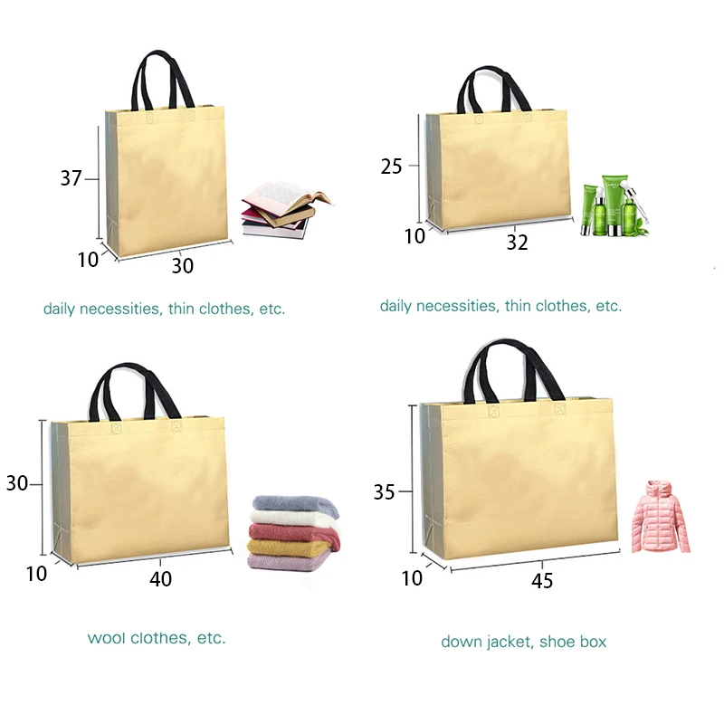 100 Pz/lotto Borse Non Tessuti Borse Per La Shopping Eco Promozionali Borse Recyclabili Tote Bags Personalizzato One Color Stampato Logo Design