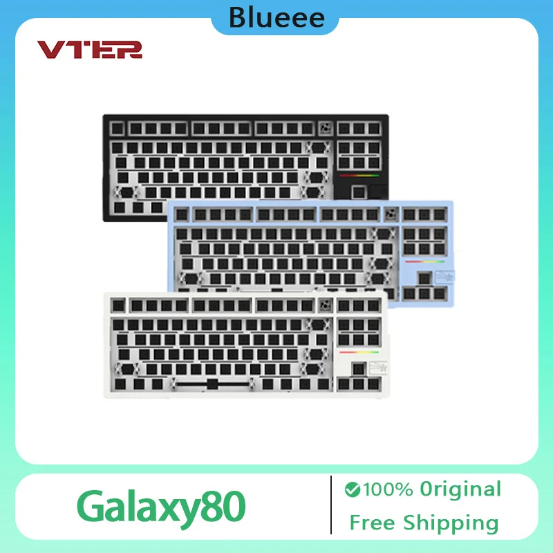 

Galaxy80 Mechanical Keyboard Wireless 3 Mode Aluminium Alloy Gasket Gaming Keyboard Kit RGB Hot Swap PC Gamer Accessories Gift