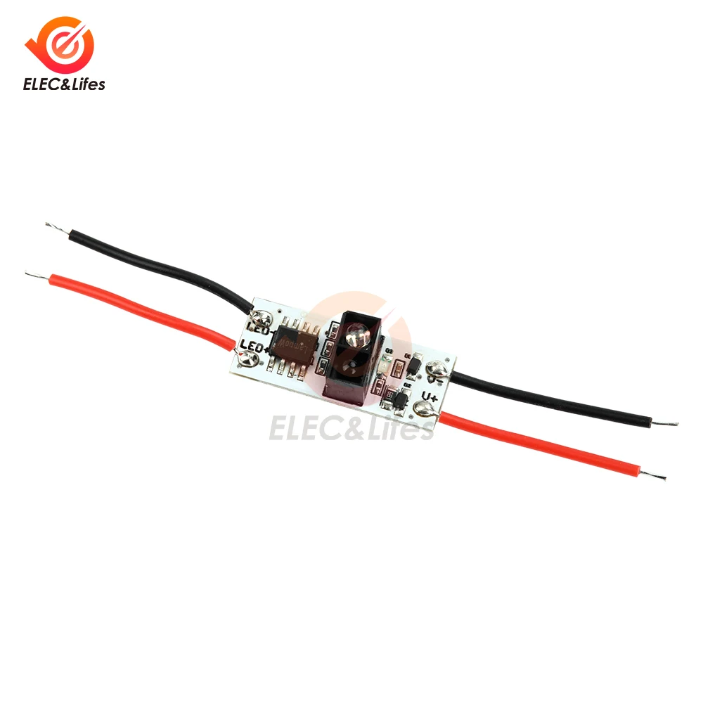 LP-5020 DC3-12V 12VIR وحدة استشعار الأشعة تحت الحمراء LED مصباح مع غلاف من الألومنيوم المدمج في مفتاح الاستشعار بالأشعة تحت الحمراء ومفتاح المسح اليدوي