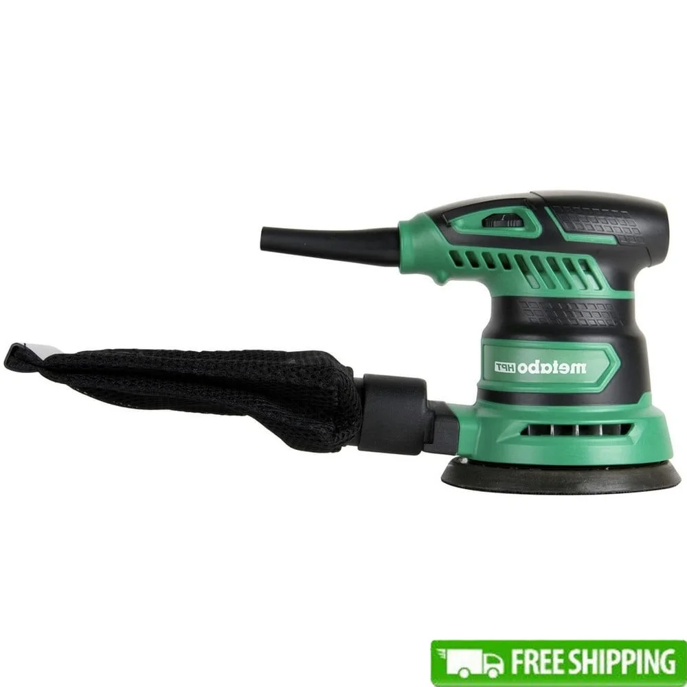 

5-дюймовая орбитационная шлифовальная машина с переменной скоростью, двигатель 230 Вт, мягкая ручка, шланг для сбора пыли, в комплект входит шлифовальная бумага, легкий, компактный