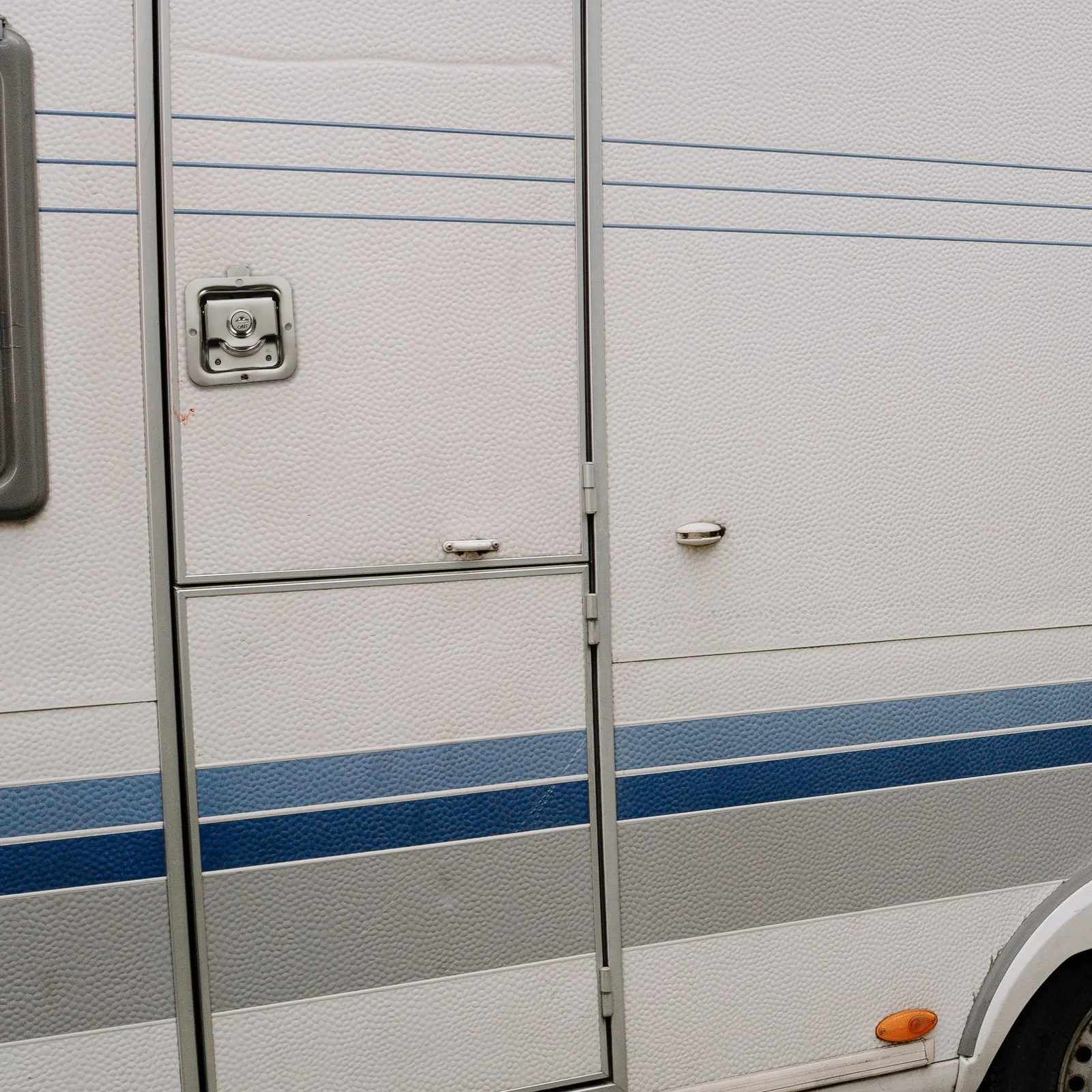 

1Set Stainless Steel Lock Panel Mirror Surface Thick Bolt Rv Door Latch Camper Travel Trailer Lock Rv Door Latch