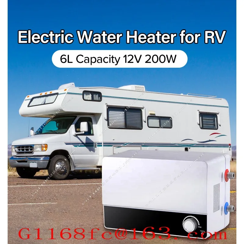 Newly Designed 6L Car Mounted 200W Plastic Stainless Steel Inner Tank RV Electric Water Heater Sink B-class Energy-saving