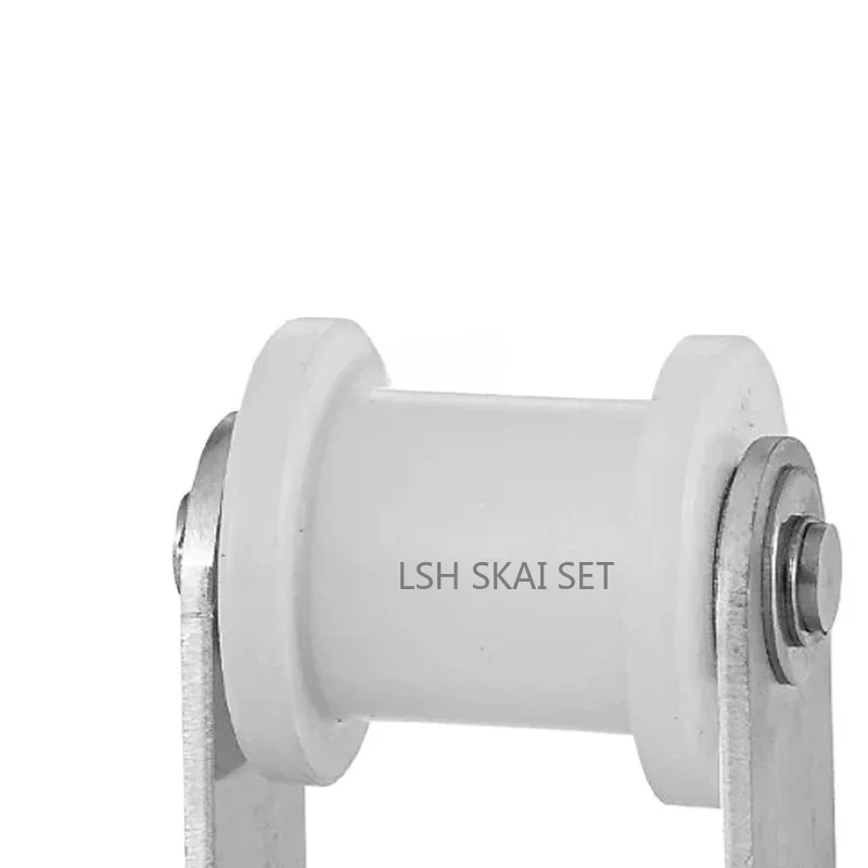 1PC Stainless Steel Bracket Nylon Pulley H-shaped Track Wheel Double Bearing Guide Track Pulley Heavy-duty Door Roller