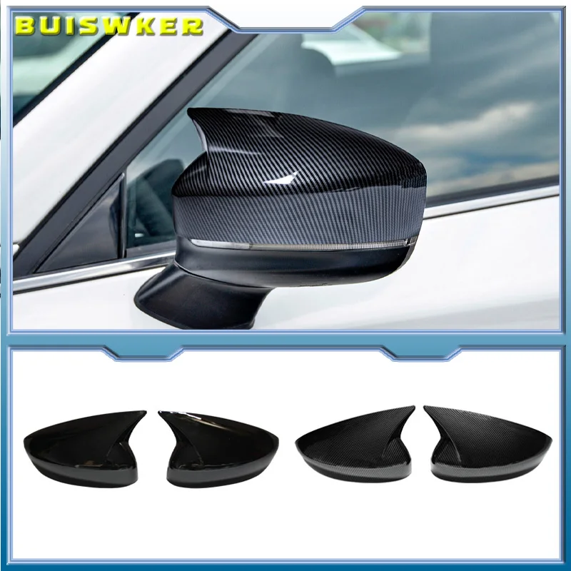 

2pcs Replacement Carbon Fiber Pattern Rearview side Mirror cover caps For Mazda CX5 CX-5 2017-2023