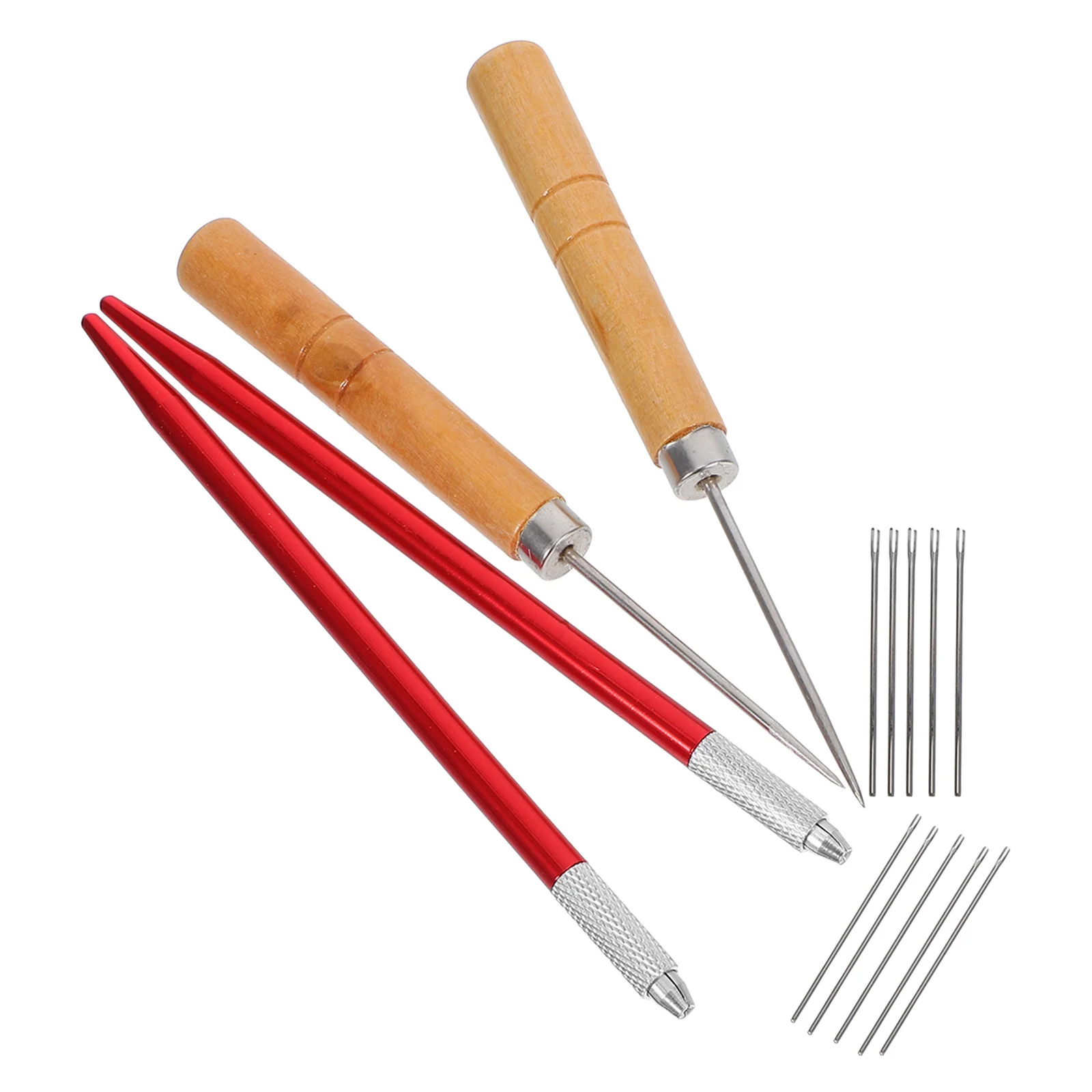 

1Set Hair Rooting Kit for 0.6mm 0.8mm Needles Wooden Handle Awl Bjd Hair Reroot Tools DIY Styling Accessories Crafting Set