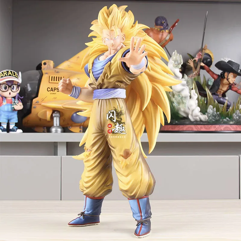 

Фигурка Сон Гоку из Dragon Ball Z, 32 см, DBZ SSJ3, игрушка, аниме, Супер Сайян 3, экшн-фигурка, манга, статуэтка GK, модель, украшение