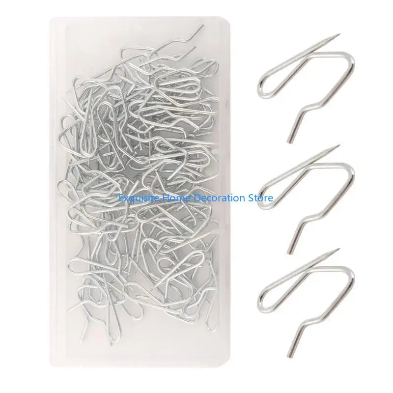 

L5BF 60pcs тяжелобого металлического занавеса крючковой стринг -штифт.