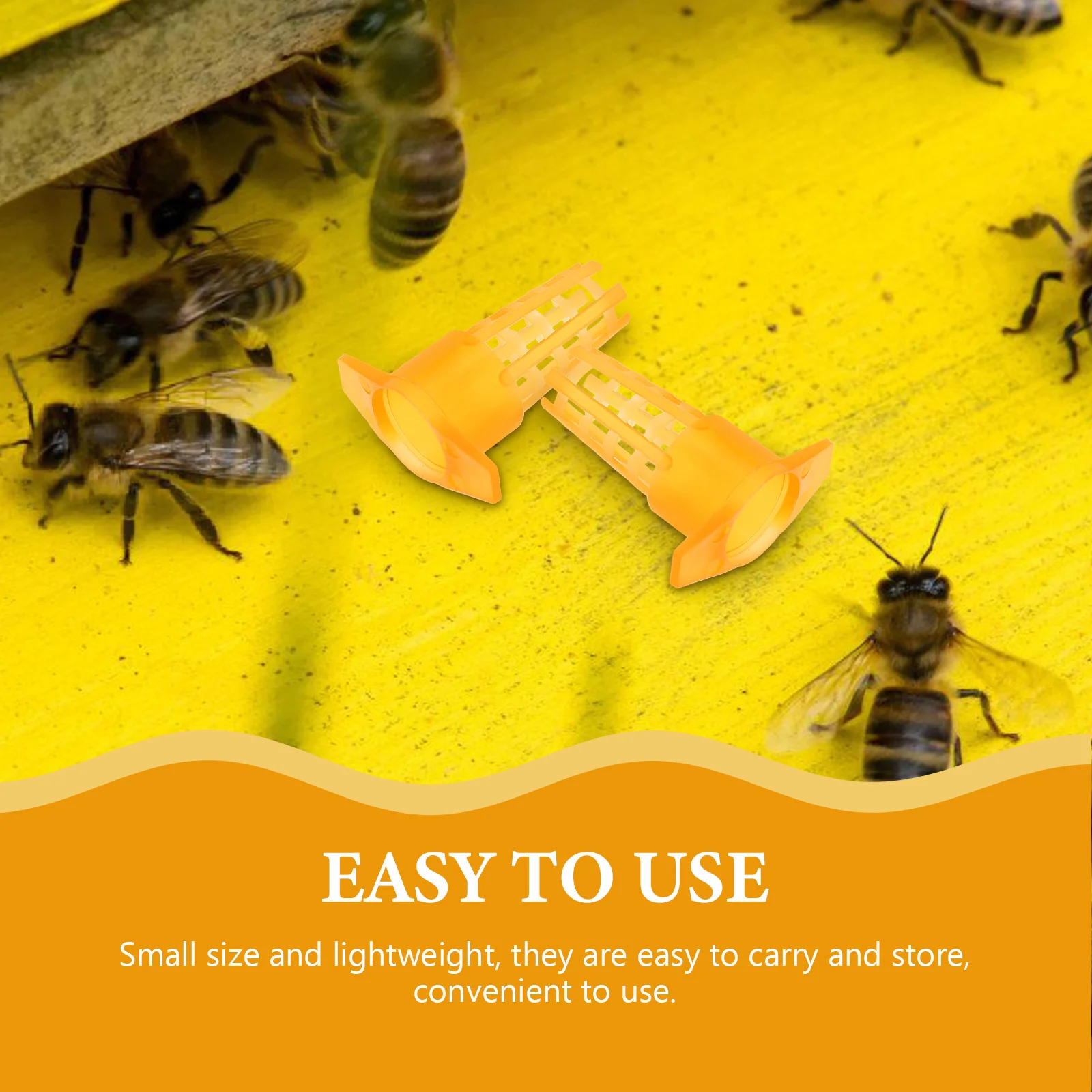 

100pcs Queen Cage Protector Beekeeping Tools Durable Plastic Hive Clip Cell Lightweight Storage Use Beehive Equipment Gardening