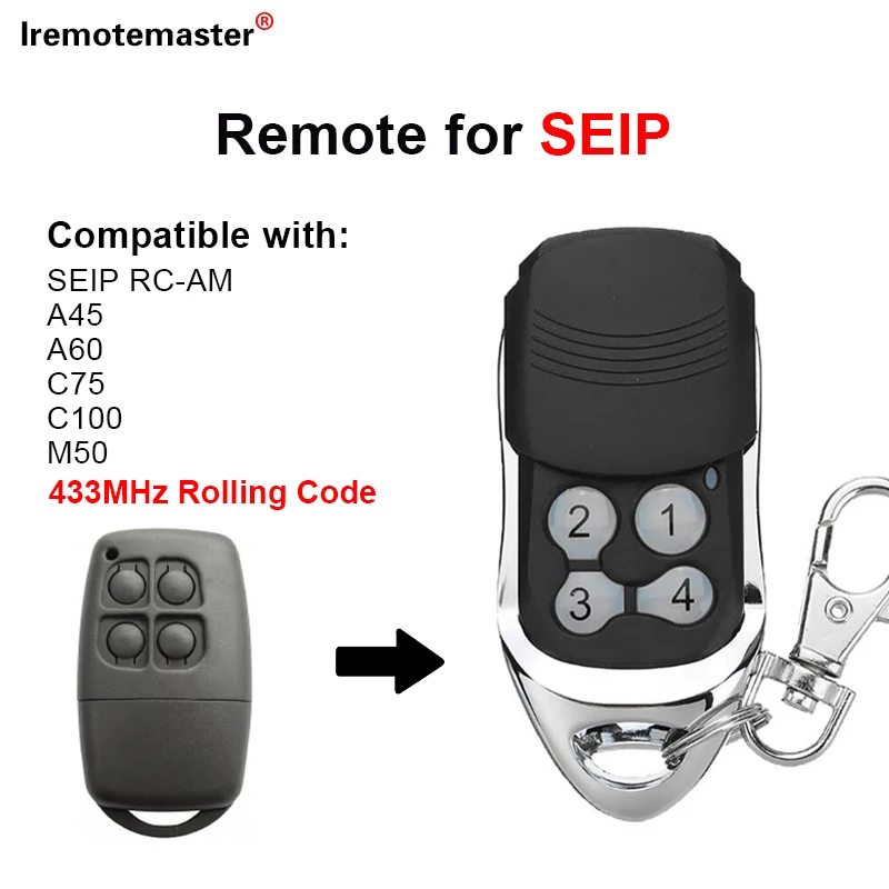 For SEIP RC-AM garage door remote control rolling code 433,92mhz