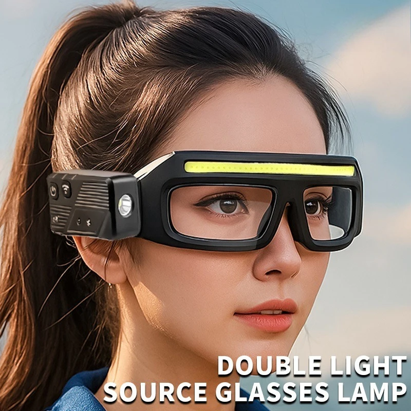 

Multifunctional glasses light TYPE-C charging warning headlight Compact portable with headlight 2pcs