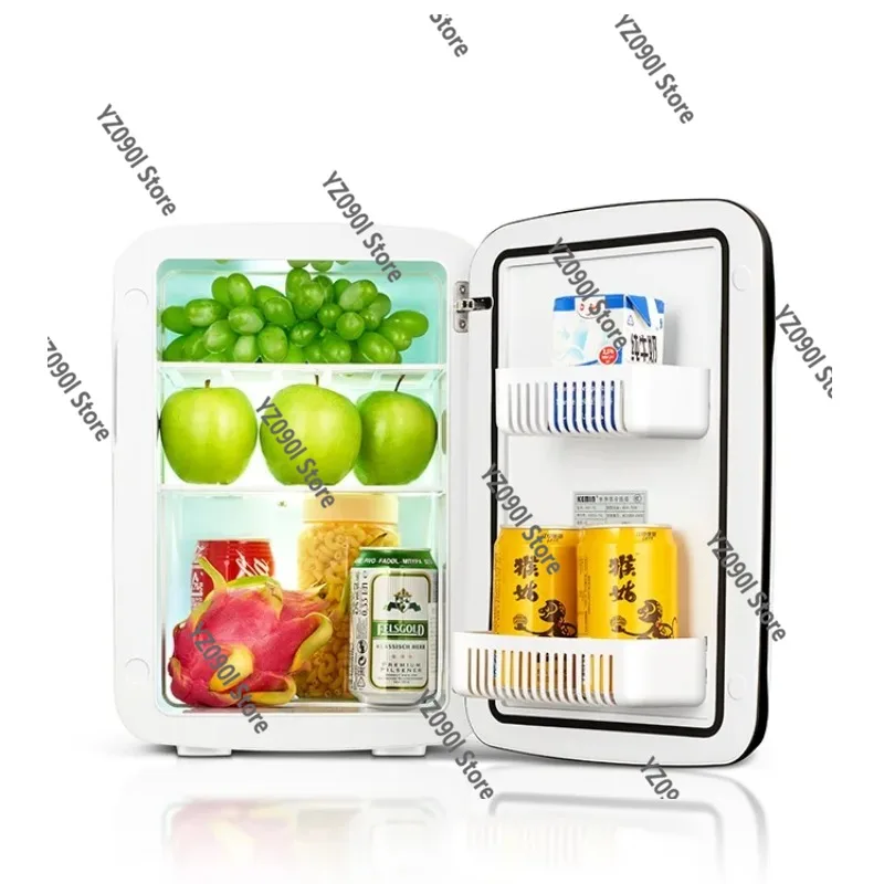 Mini Refrigerador de Belleza Rosa de 15L, Refrigerador Portátil para Almacenamiento de Cosméticos y Productos para el Cuidado de la Piel