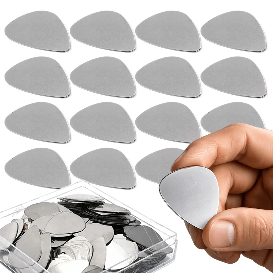 5/12/20pcs Metal Guitar Plectrum Stainless Steel Guitar Picks Musical Instrument Replacement Parts for Guitar Bass Ukulele XJM