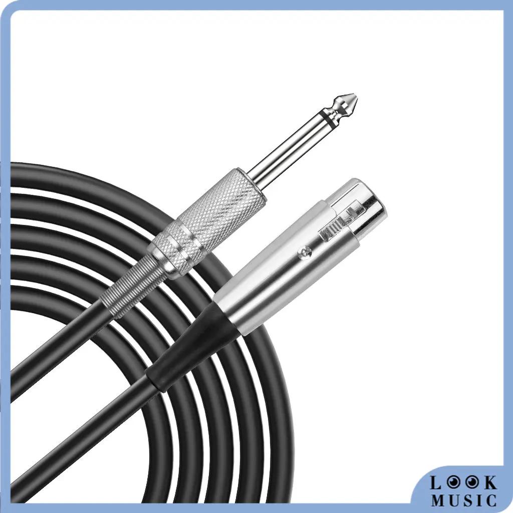 

LOOK 6.35mm 1/4 inch Male TS Jack To XLR 3 Pin Plug Audio Cable Mic Adapter Cord For Microphone Speaker Amplifier Electric Piano