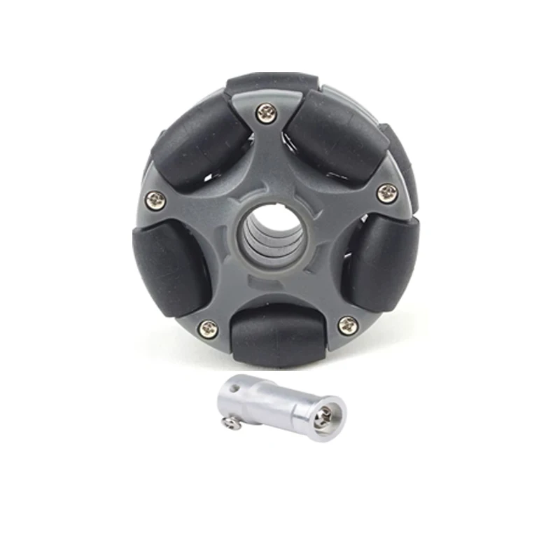 

5/20Kg Load 1/2/4pcs Wheel 58/100mm Nylon Omni Wheels Rubber Roller Omni Robot for Robot Car ROS Platform Omnidirectional Motion