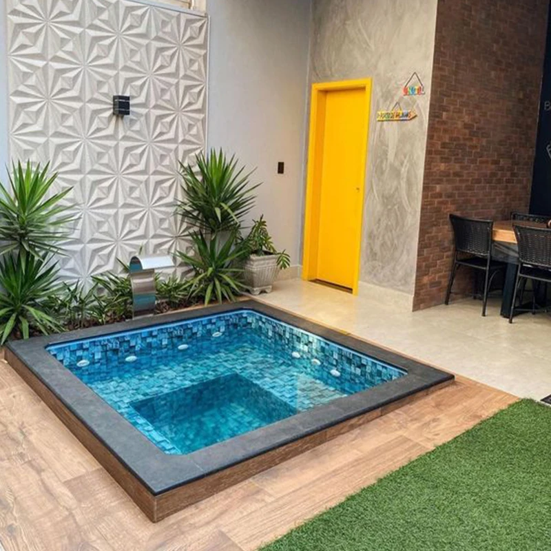 Piscina de Lujo para Interiores y Exteriores, Personalizada, de Fibra de Vidrio, de 2 m, con Mosaicos, Spa, Jacuzzi, Piscina Enterrada de 10 pies