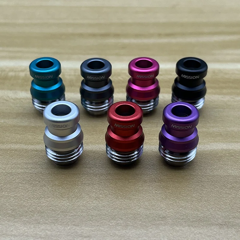 Mission XV Cosmos Style Drip Tip 316ss Fori d'aria Diametri 2.0mm 3.0mm 4.5mm per SXK BB / Billet Box Mod Kit vape Accessori