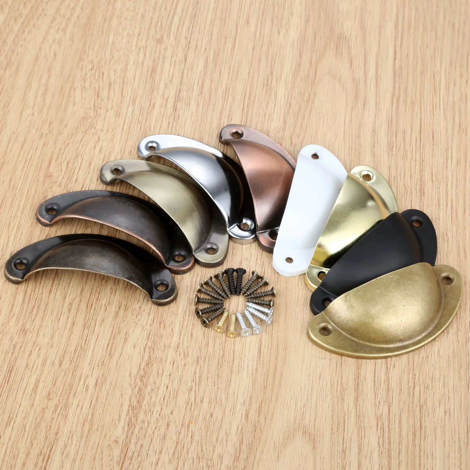 1 قطعة تعزيز Tiradores موبليس المعادن العتيقة درج مقبض الطب خزانة الأخضر القديمة قذيفة نصف دائرة 82*35 مللي متر