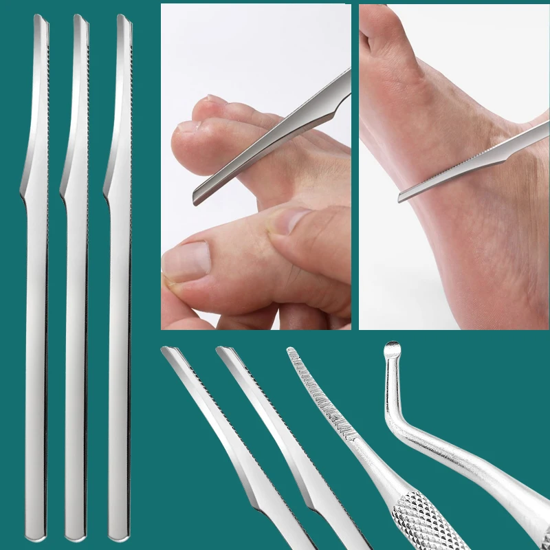 Profesjonalny nóż do pedicure, narzędzie do usuwania paznokci u stóp, nierdzewny skrobak do stóp, usuwacz martwego naskórka, pilnik do usuwania odcisków, narzędzie do pielęgnacji stóp.