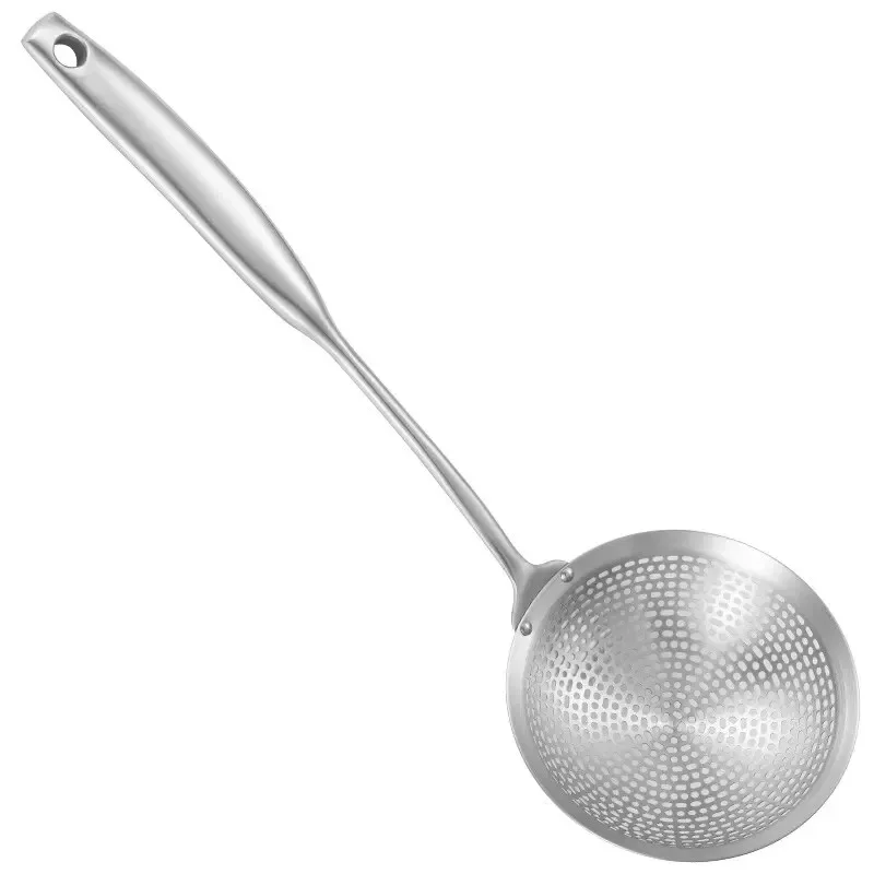 1pc 304 Stainless Steel Large Colander Kitchen Cooking Skimmer Ladle Pasta Food Strainer Spoon Kitchen Tools