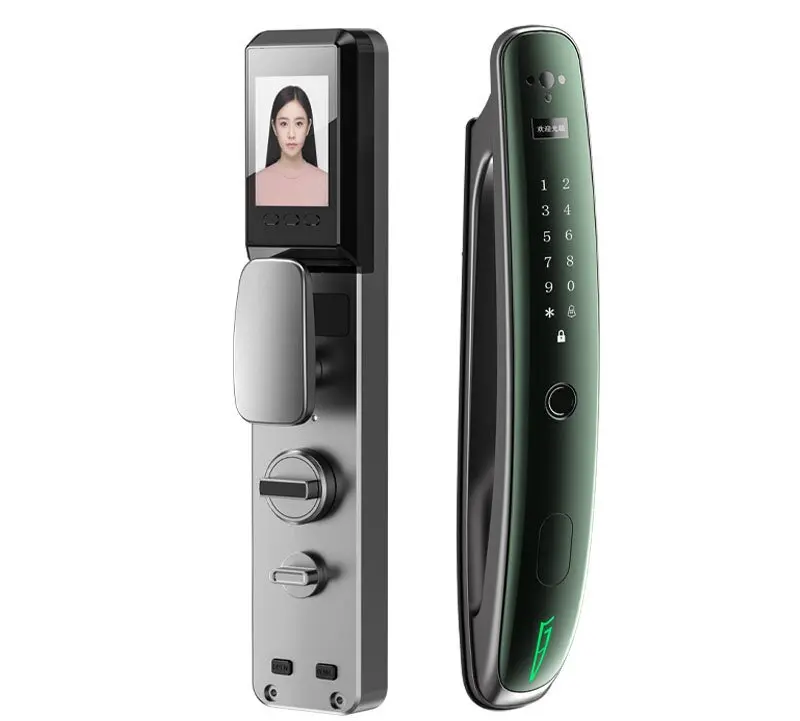 2024 3D face recognition intelligent lock security door cat eye fingerprint lock automatic face brushing password lock