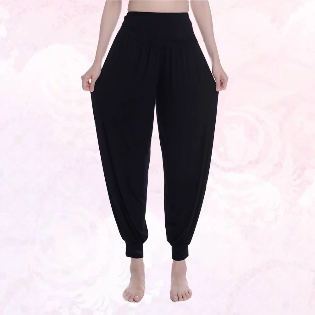 

2Xl Black Women Yoga Pants Loose Fit High Waist Comfy Long Trousers For Exercise Fitness Workout Running Sports Wear