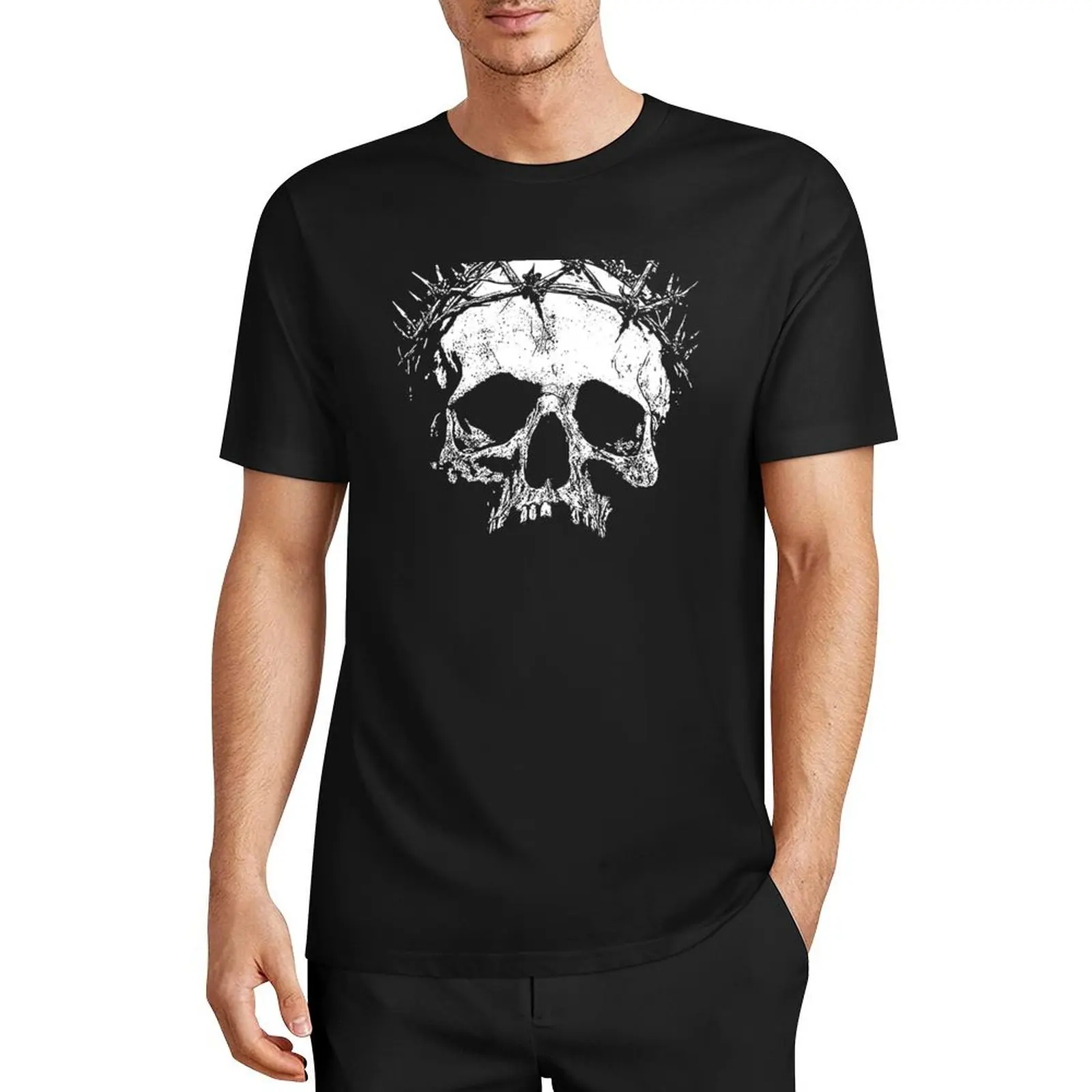 Skull with crown of thorn T-Shirt customs new edition cotton graphic tees Blouse compression shirt men