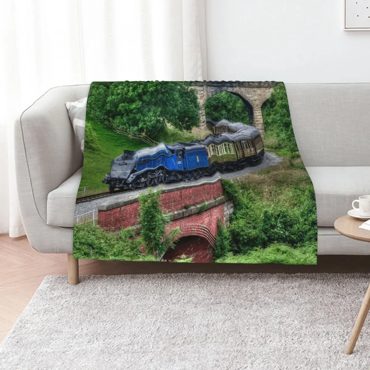 60007 Sir Nigel Gresley Locomotive Throw Blanket Extra Large Throw Single warm for winter Large Luxury St Beach Blankets