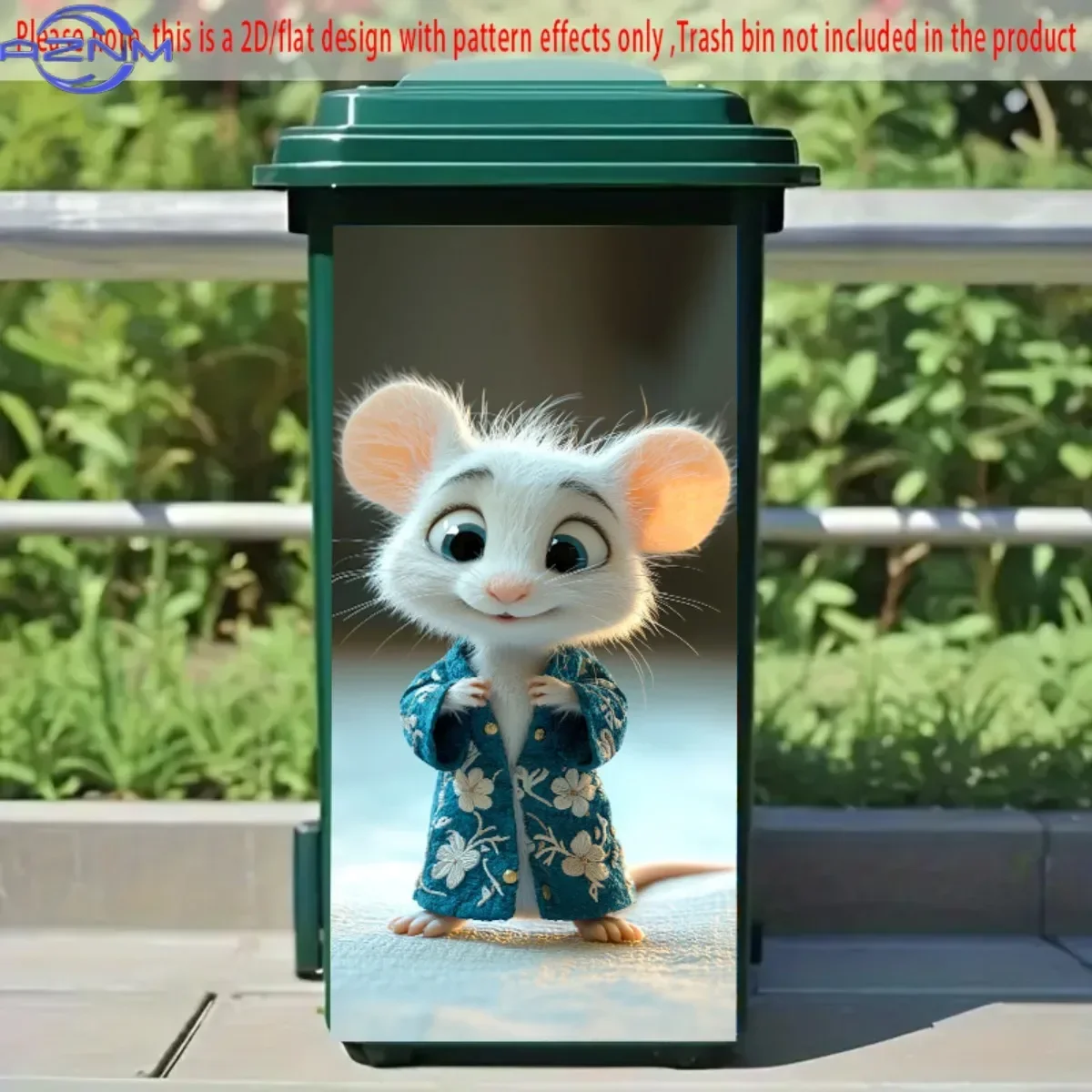 2D 2D 1PCof /FLAT, Self-Adhesive Stickers for Dustbins Featuring a Mouse in a Floral Outfit, Measuring  by  Inches. This Ch - Aliexpress Deal