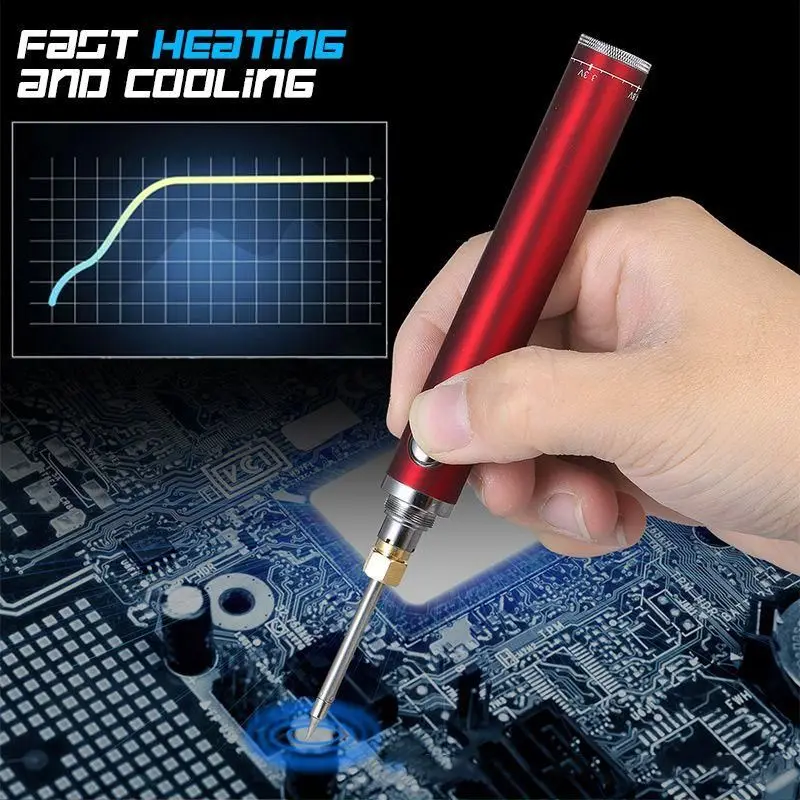 Imagem -02 - Interface Ferro de Solda Mini Usb Carregamento Precisão Ferramenta de Solda Portátil Alimentado por Bateria Ponta de Solda Reparação de Jóias 5v 510