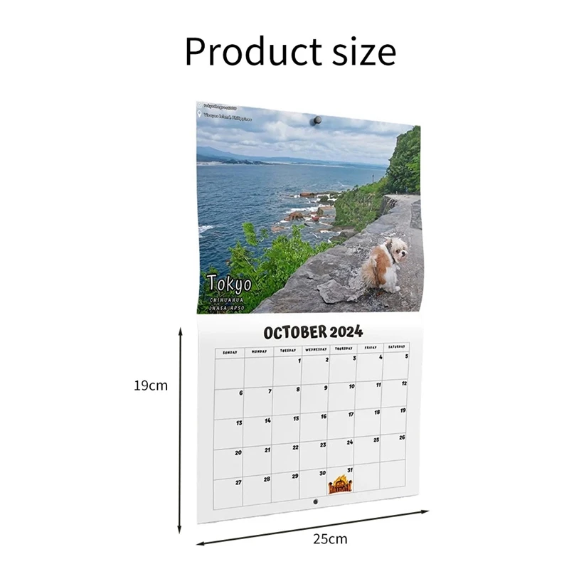 1 buah kalender 2024 kalender dinding 11x8. 5 inci seni dinding Gag Humor kalender Prank untuk hadiah Natal