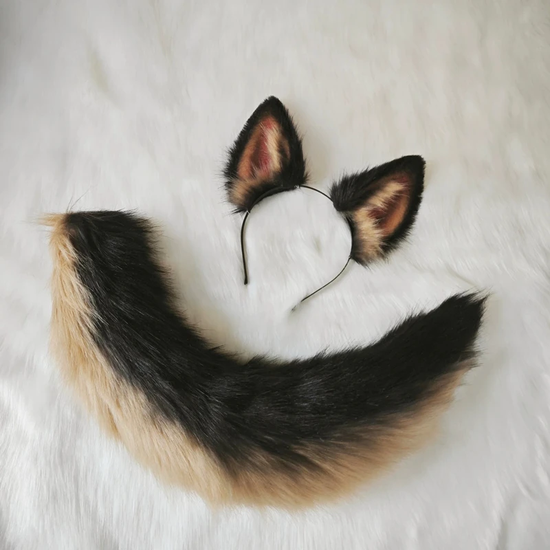 

Анимационные уши животных для косплея: на заказ, уши немецкой овчарки, головной убор, обруч для волос, реквизит для косплея на Рождество и Хэллоуин