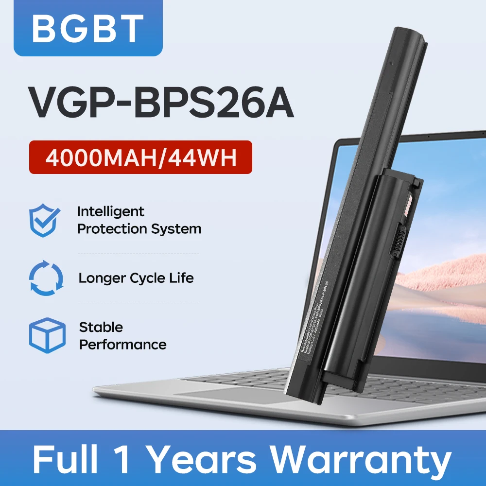 BGBT VGP-BPS26A Laptop Battery for Sony Vaio VGP-BPL26 SVE14A SVE15 SVE17 PCG-61A12L VPC-CA VPC-CB VPC-EG VGP-BPS26 Series