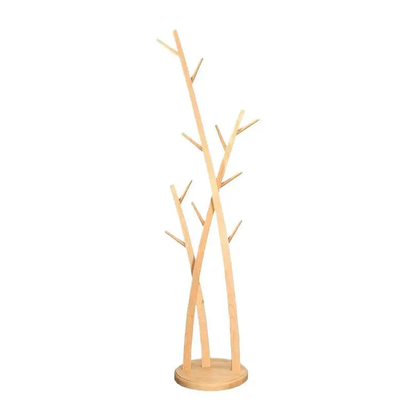 

Solid wood coat rack, floor-to-ceiling Internet celebrity creative bedroom living room home hanging clothes