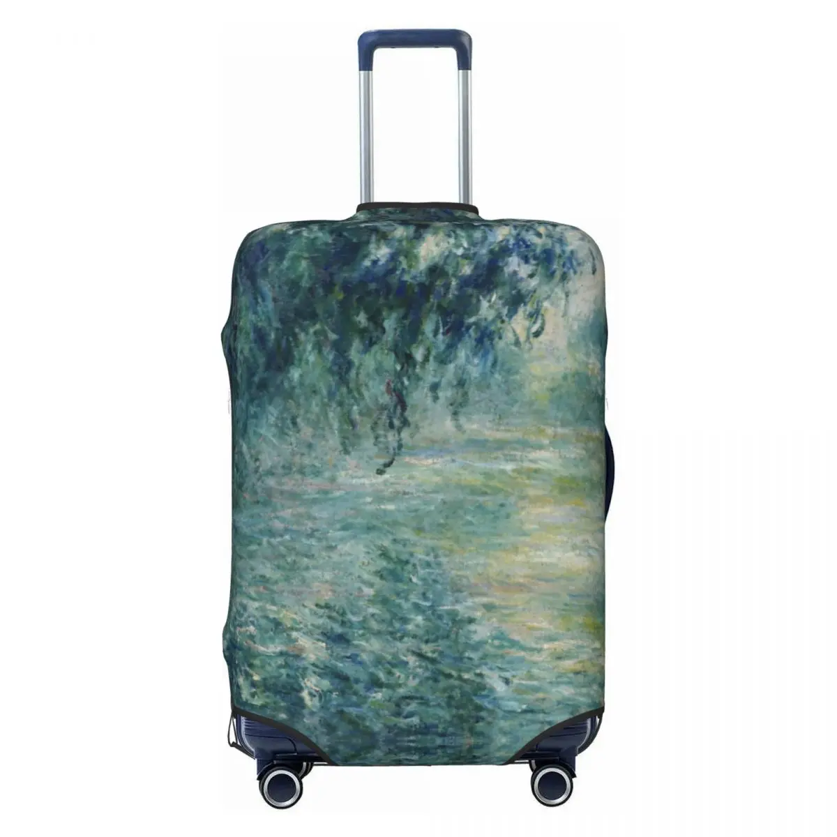 

Утро на Seine Near Giverny Дорожный чехол для багажа Claude Monet Импрессионистский художественный чехол для чемодана Защитный чехол подходит для 18-32 дюймов