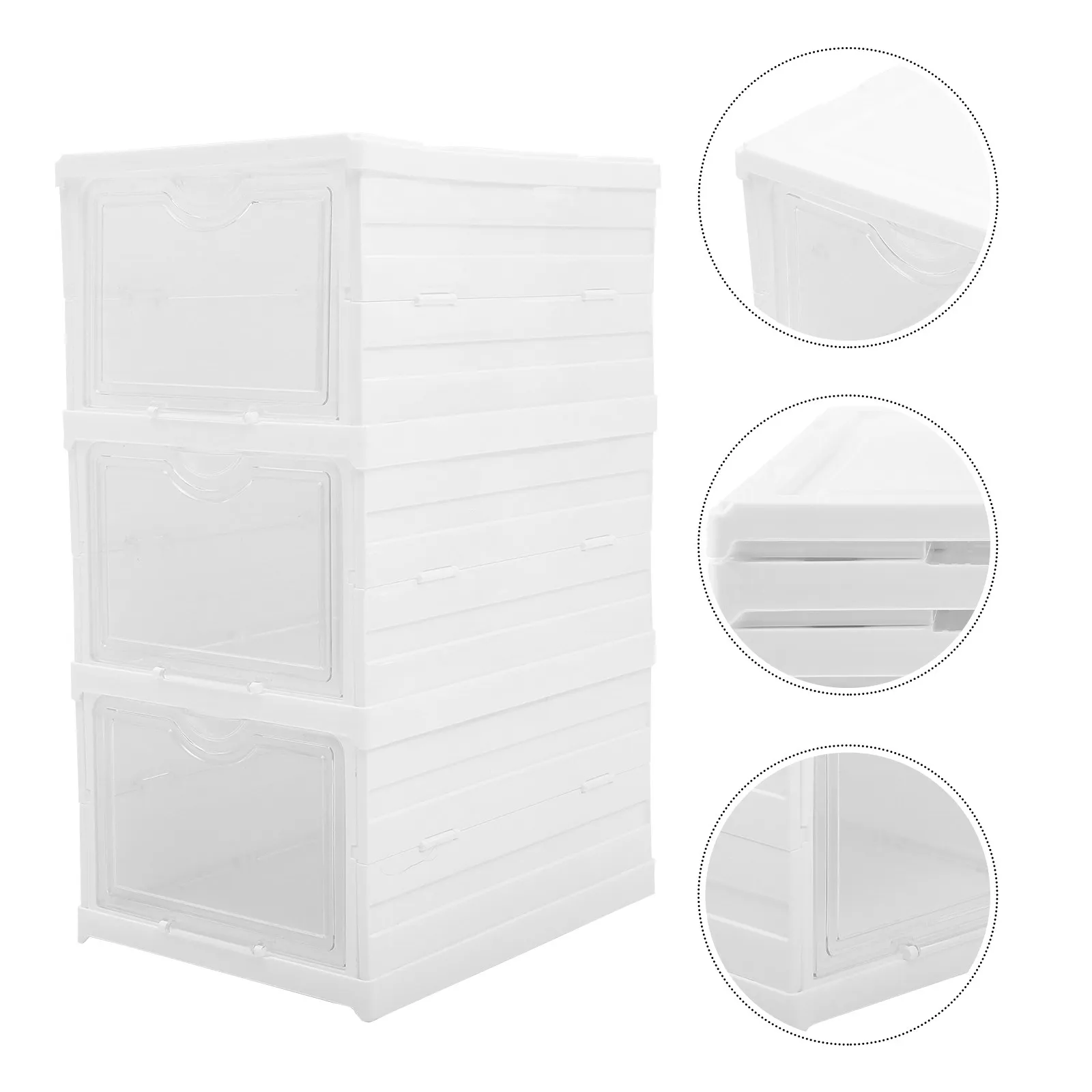 

1Set Clear Stackable Shoe Storage Boxes Transparent Dustproof Shoe Organizer Box for Sneakers Flats Heels Large Bed