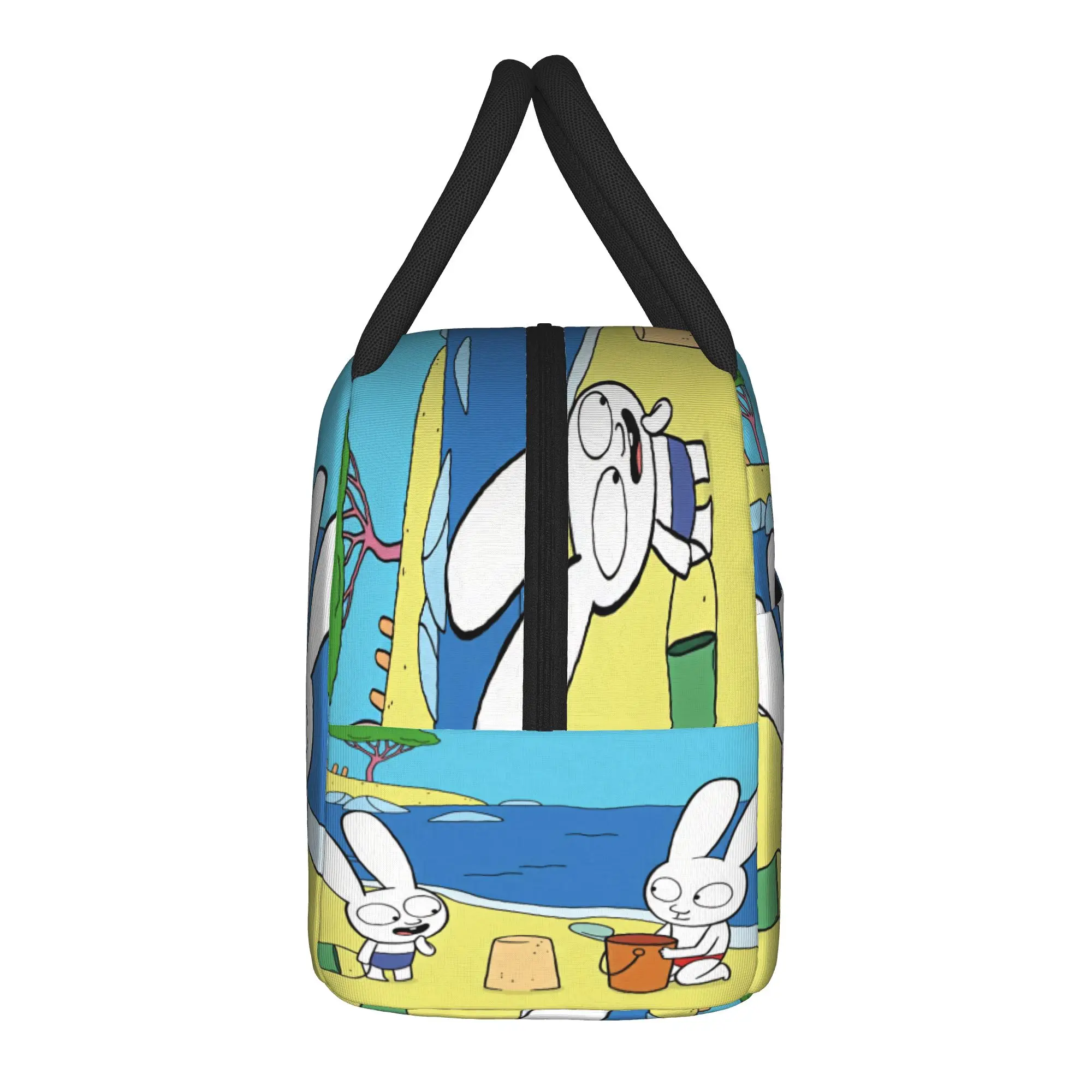 Simon Super Rabbit Lunch Bag  Vintage Lunch Box For Women School Portable Insulated Cooler Bag Oxford Graphic Tote Food Bags