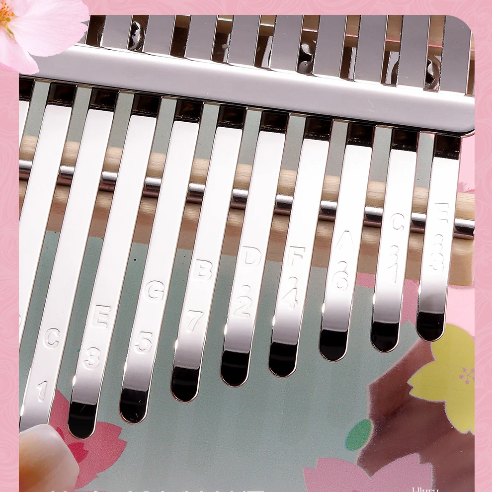 Hluru 17 key Acrylic Kalimba 21 key Thumb Piano Glow-in-Dark Finger Piano Transparent Mbira Girl Gift with Case for Beginners