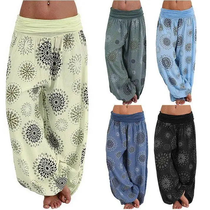 

Женские широкие брюки Harlan, винтажные повседневные брюки свободного покроя с эластичной талией из полиэстера, летняя мода