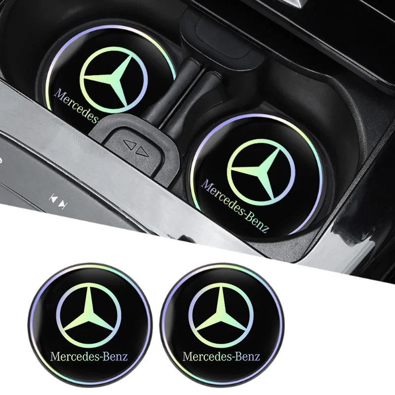 Car Water Cup Pad Car Coaster Anti-Slip Drink Mat Holder For Mercedes Benz W212 W213 W205 W177 W247 W176 CLS CLA CLK Accessories view 2