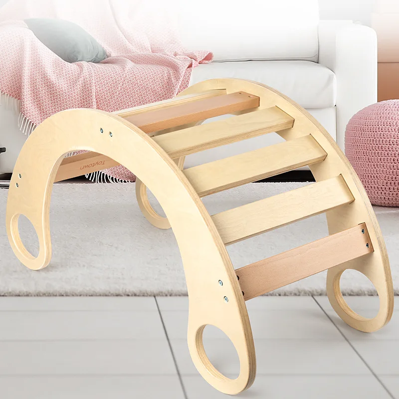 Wooden Baby Chair Toddler Seat Kids Play Gym Activity Toys Climb Stair Education Rocking Chair Baby Furniture Room Decoration