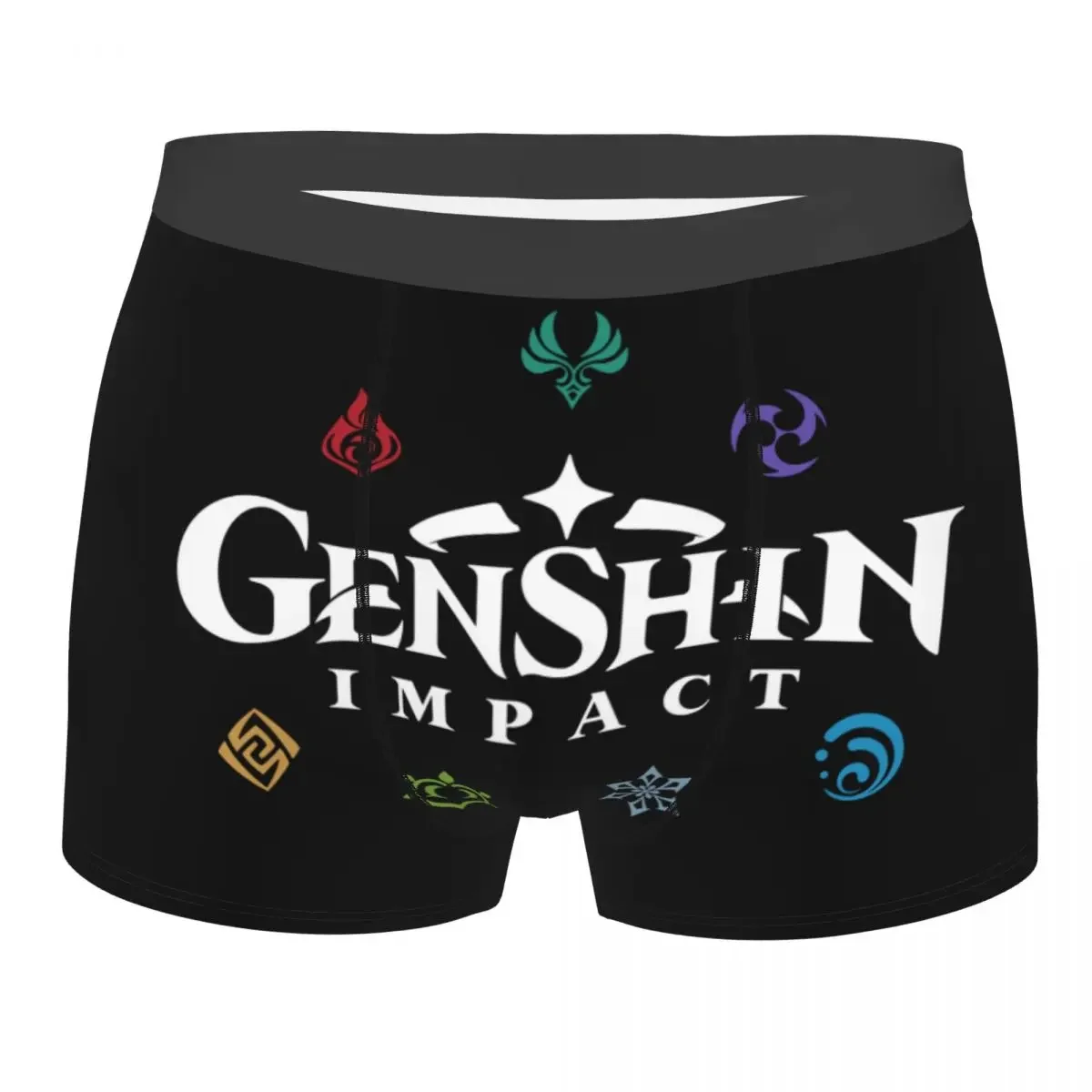 

Genshin Impact Elements шорты-боксеры для Homme 3D принт игры аниме нижнее белье трусы эластичные трусы