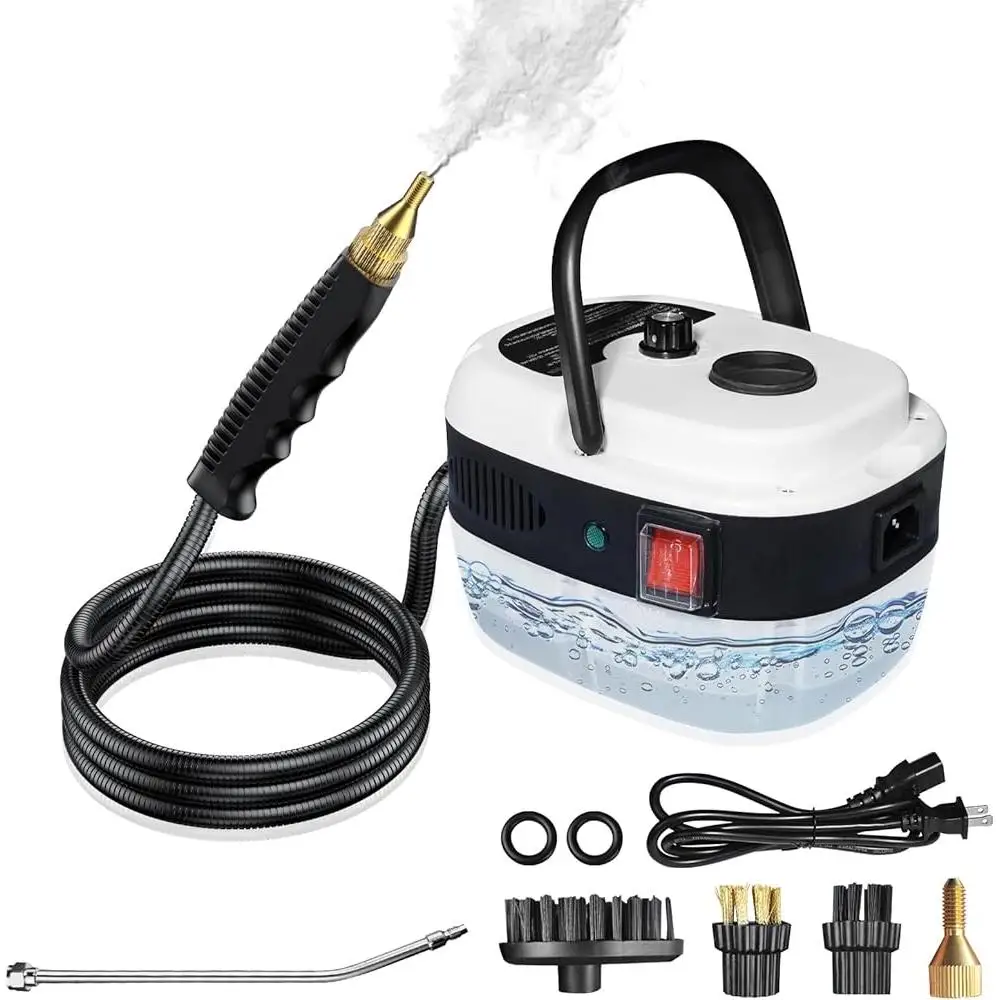 Handheld High Pressure Steam Cleaner 2500W Portable Steam Machine with 3 Brush Heads Kitchen Furniture Home Cleaning