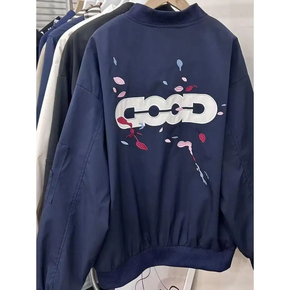 

Верхняя одежда для бейсбольного джета с вышивкой, мужская и женская свободная студенческая бейсбольная куртка для пар, дышащий полиэстер, нейлон Cosite...