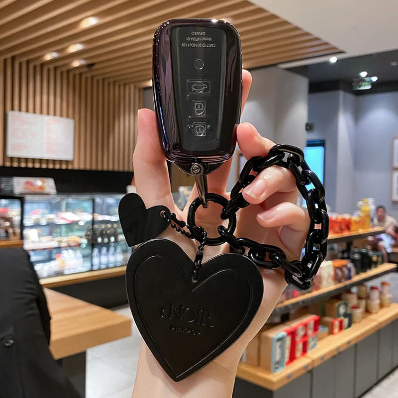 

TPU Car Key Case Protector, Compatible with Toyota Prius, Camry, Corolla, CHR, C-HR, RAV4, Land Cruiser Prado